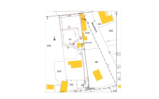 Terrain viabilisé hors lotissement avec permis de construire