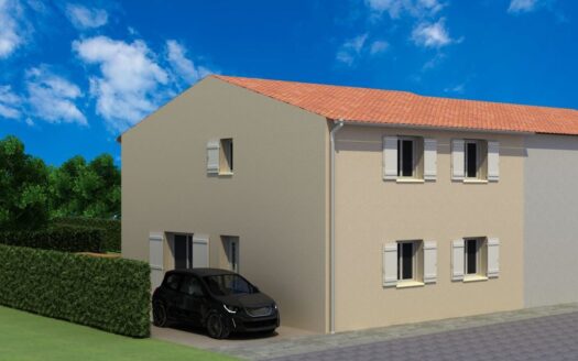 Maison de ville neuve avec chambre PMR en rez de chaussée – 128m²